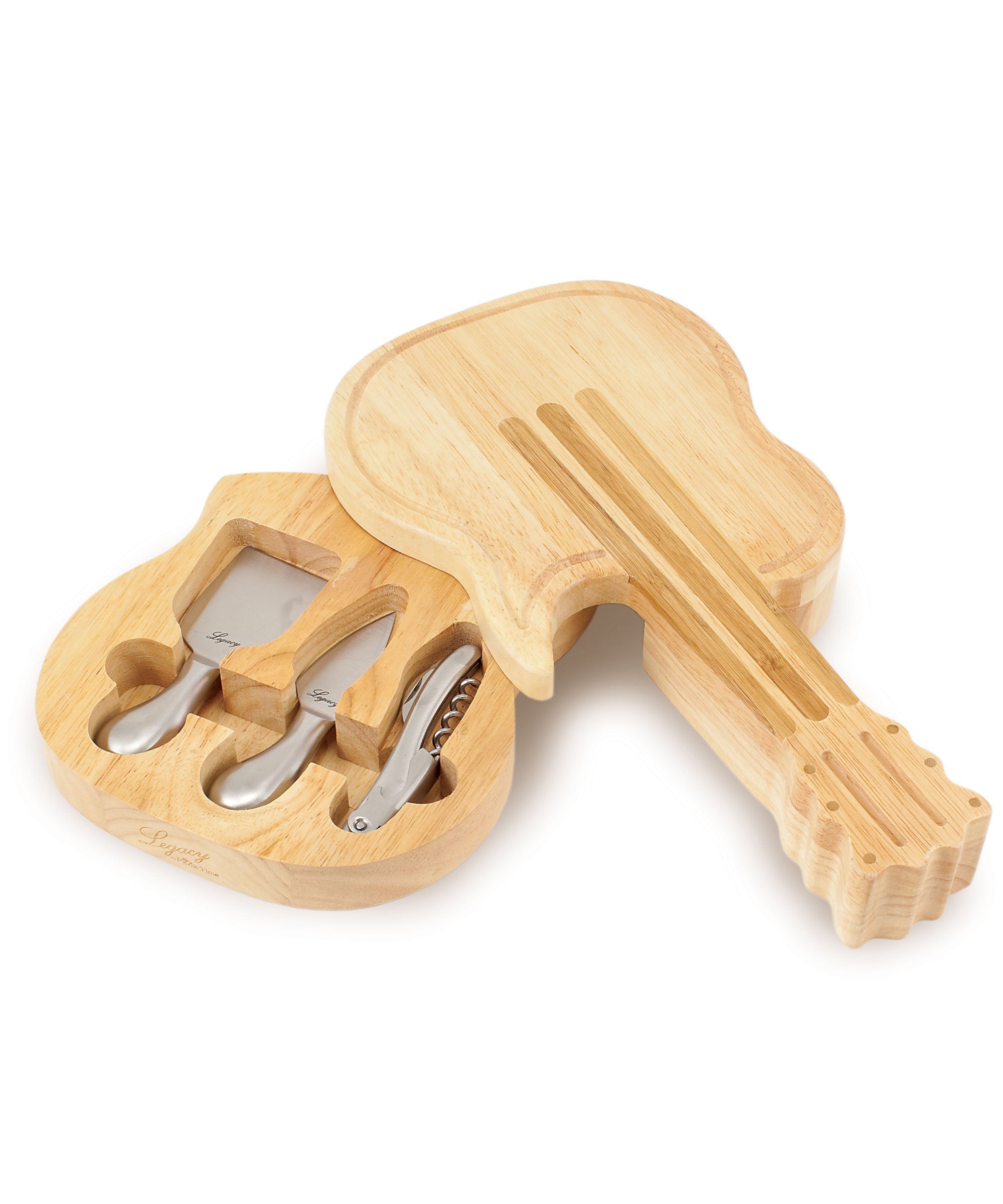 Guitar Cheese Cutting Board & Tools Set