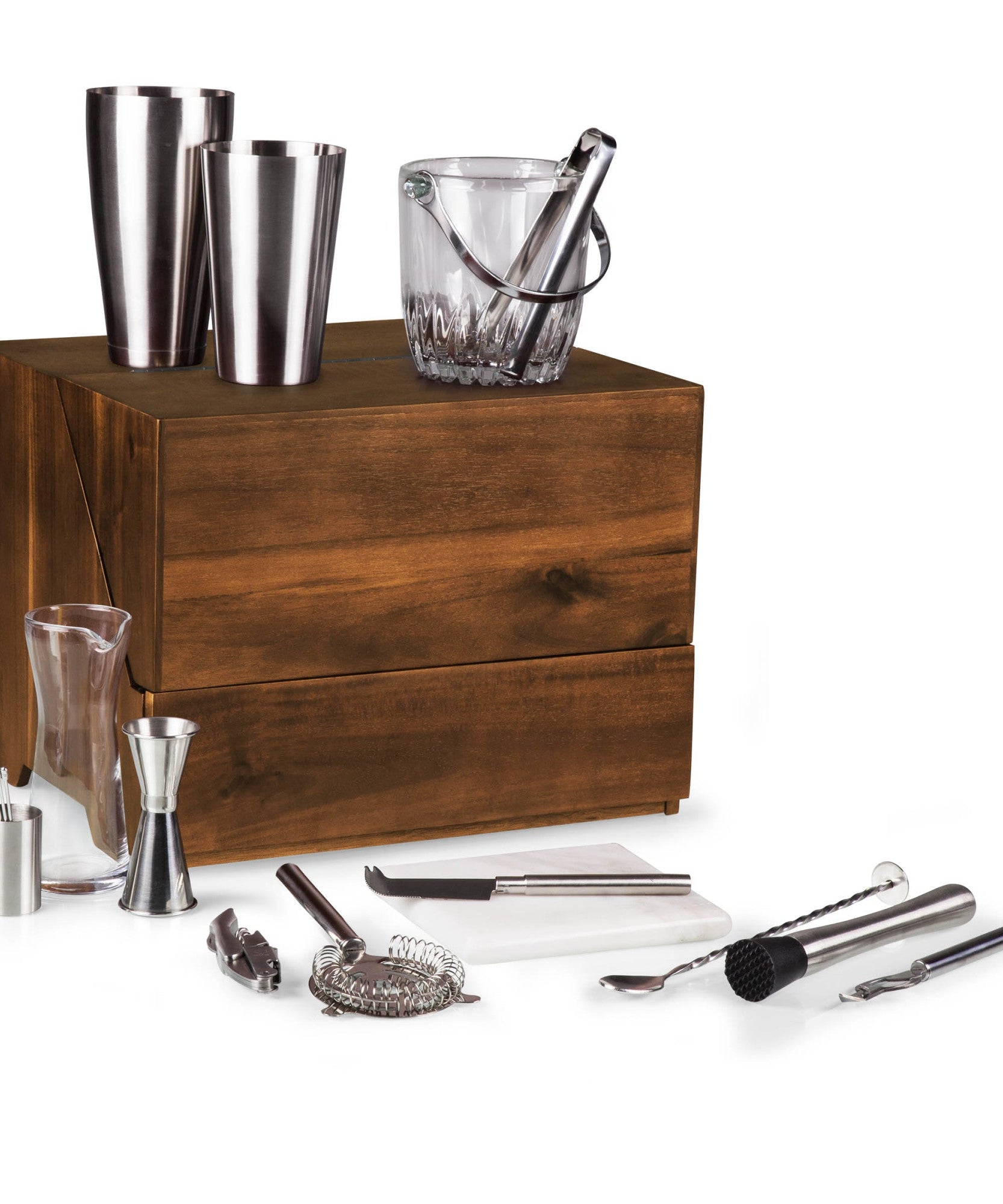 Madison Acacia Tabletop Bar Set