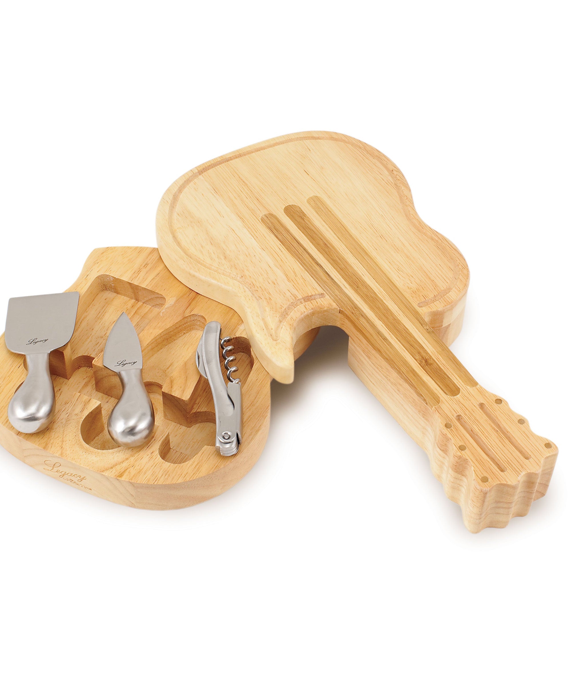 Guitar Cheese Cutting Board & Tools Set
