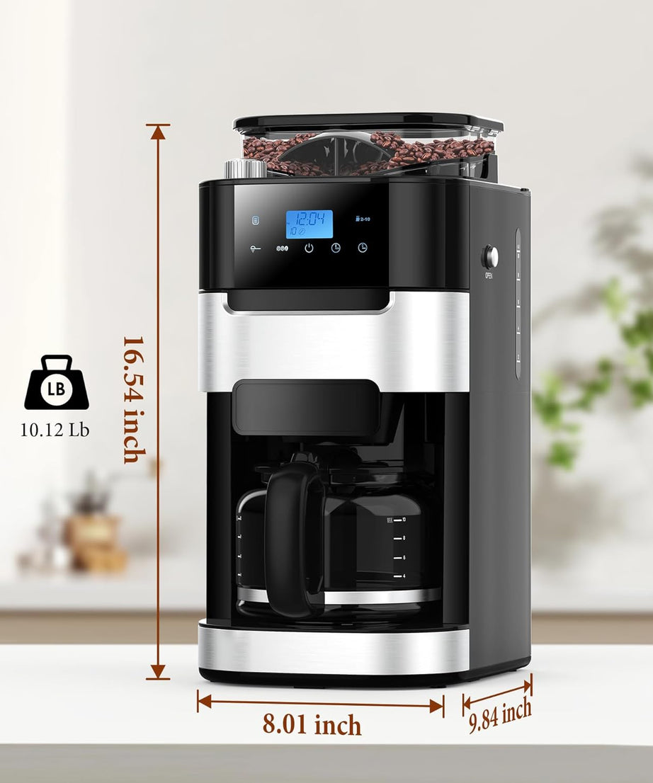 10-Cup Drip Coffee Maker with Built-In Grinde CM8025