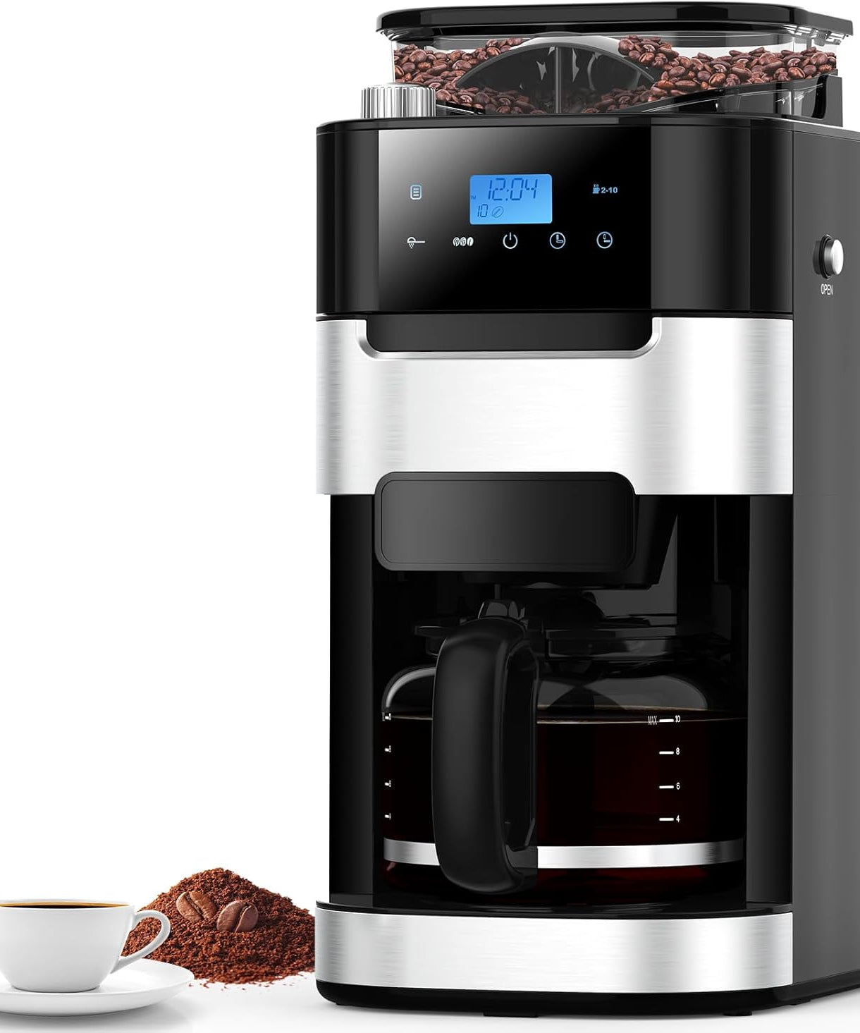 10-Cup Drip Coffee Maker with Built-In Grinde CM8025