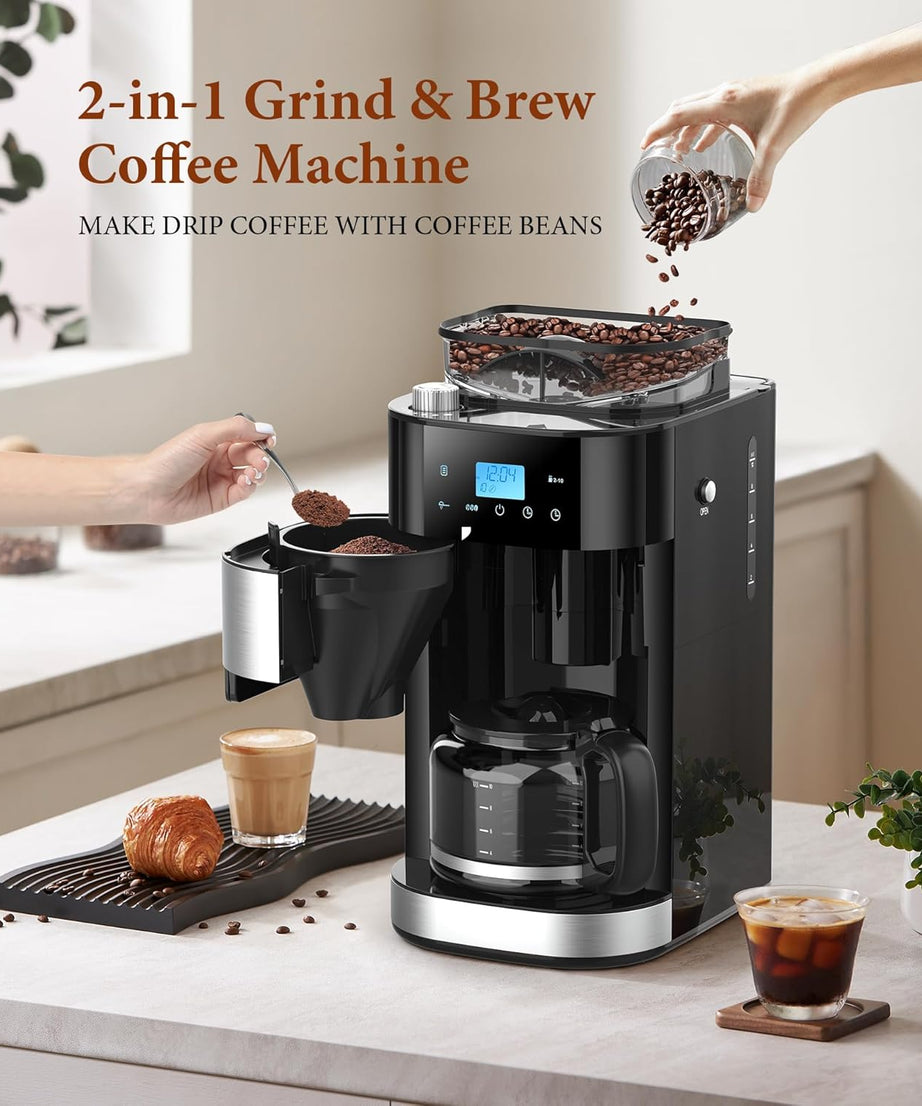 10-Cup Drip Coffee Maker with Built-In Grinde CM8025