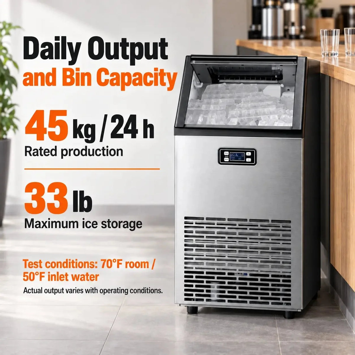 100LBS/200LBS/265LBS  Freestanding Commercial Ice Maker Z5845A