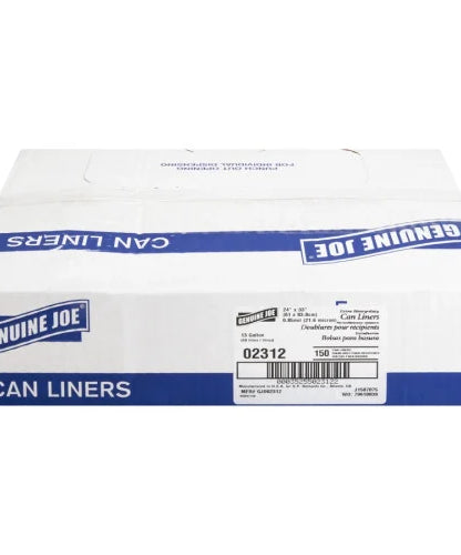 Heavy-Duty Tall Kitchen Trash Bags Small Size - 13 gal Capacity - 31" Length x 24" Width x 0.85 mil (22 Micron) Thickness - Low Density - White - Kitchen - Recycled - 150/Box - 1 / Carton (GJO02312)