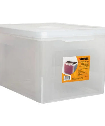 Stacking File Box External Dimensions: 14.2" Width x 18" Depth x 10.8" Height - Media Size Supported: Letter, Legal - Interlocking Closure - Stackable - Plastic - Clear - For File - 1 Each (LLR68925) - Grazingbelles
