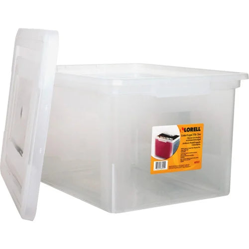 Stacking File Box External Dimensions: 14.2" Width x 18" Depth x 10.8" Height - Media Size Supported: Letter, Legal - Interlocking Closure - Stackable - Plastic - Clear - For File - 1 Each (LLR68925) - Grazingbelles