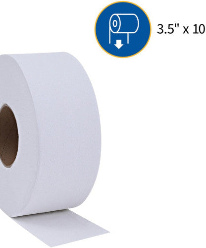 Genuine Joe® Jumbo Roll Toilet Paper, White 2-Ply, 8 Rolls (GJO2506008) - Grazingbelles