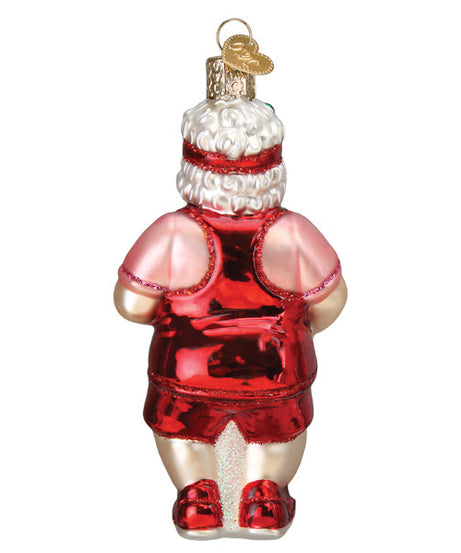 Pickleball Mrs. Claus Ornament