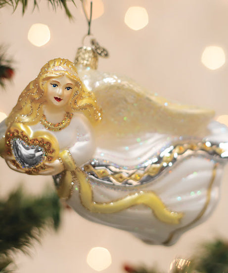 Angel With Heart Ornament