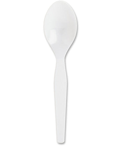 Genuine Joe Heavyweight Disposable Spoons 1 Piece(s) - Spoon - 1 x Spoon - Disposable - White - 1000 / Carton (GJO30402)
