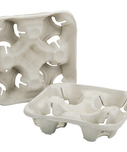 Boardwalk® Cup Tray, 8-32 oz, Four Cups, 300/Carton (BWK4CUPCARRIER)