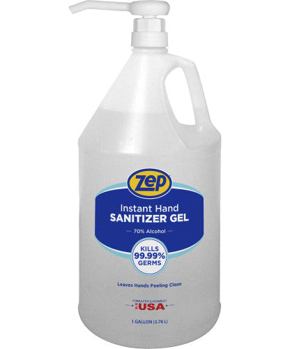 Zep Hand Sanitizer Gel Clean Scent - 1 gal - Pump Dispenser - Kill Germs - Hand - Clear - Residue-free - 1 Each (355825)