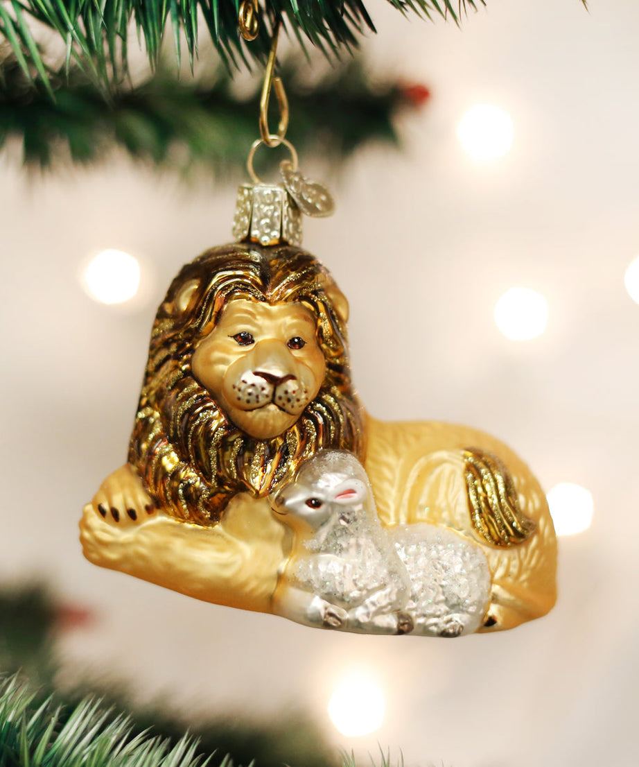 Lion And Lamb Ornament