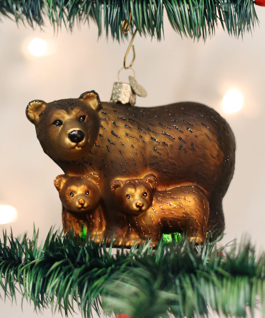 Bear With Cubs Ornament - Grazingbelles