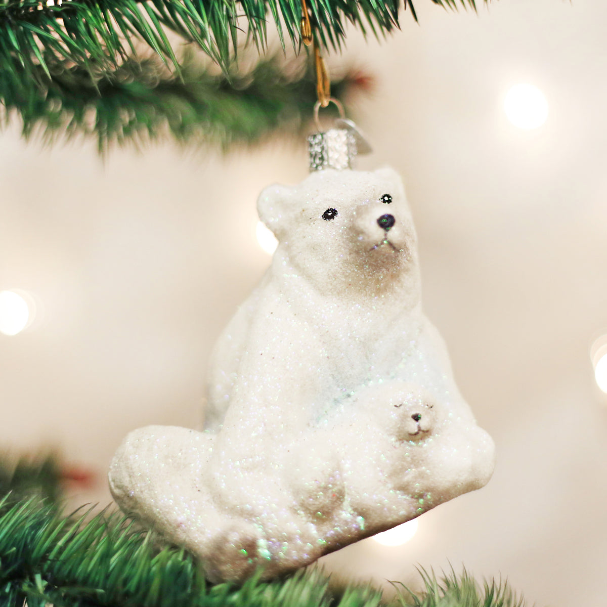 Polar Bear With Cub - Grazingbelles