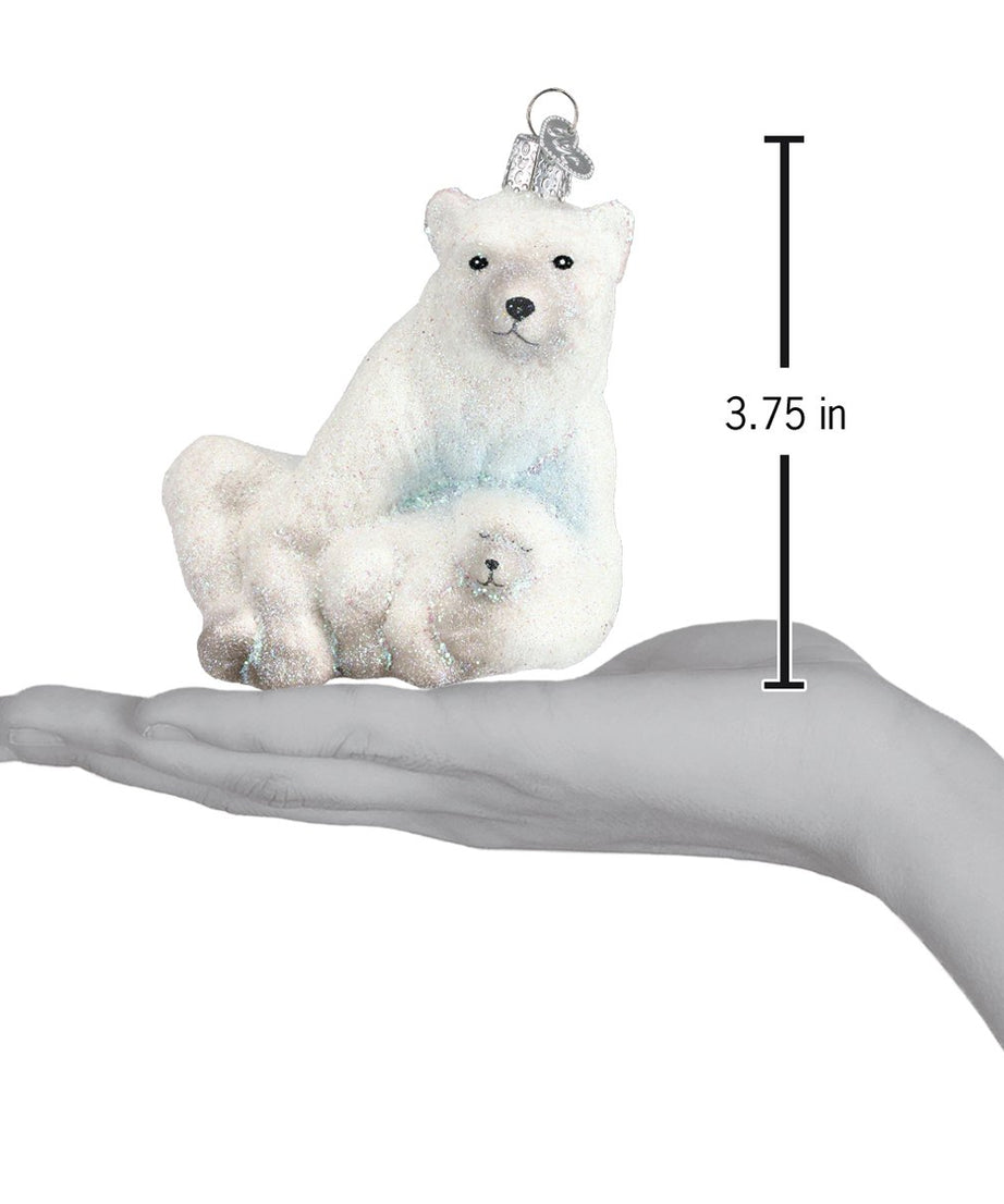 Polar Bear With Cub - Grazingbelles