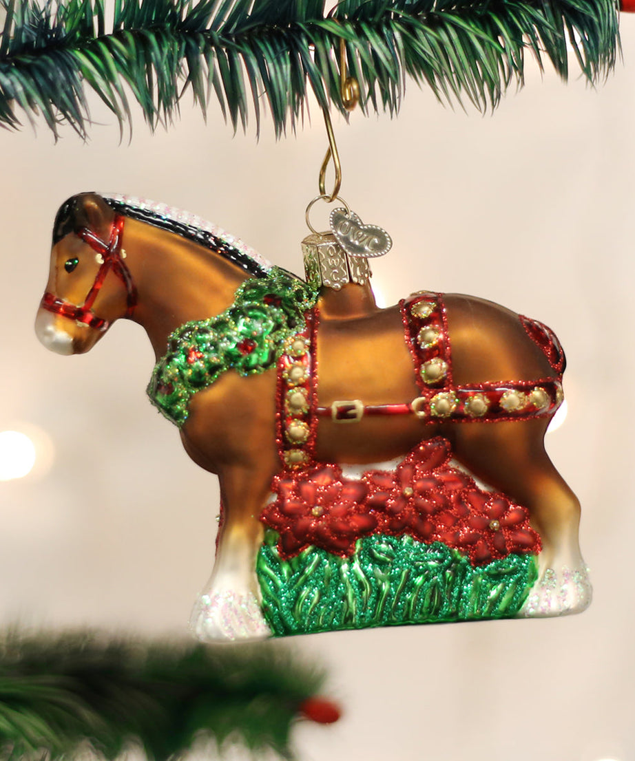 Holiday Clydesdale Ornament