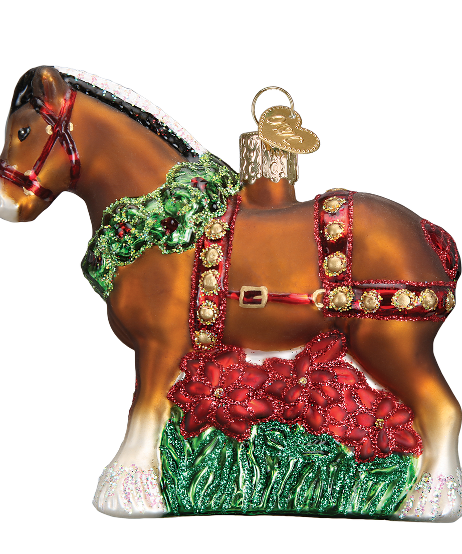 Holiday Clydesdale Ornament