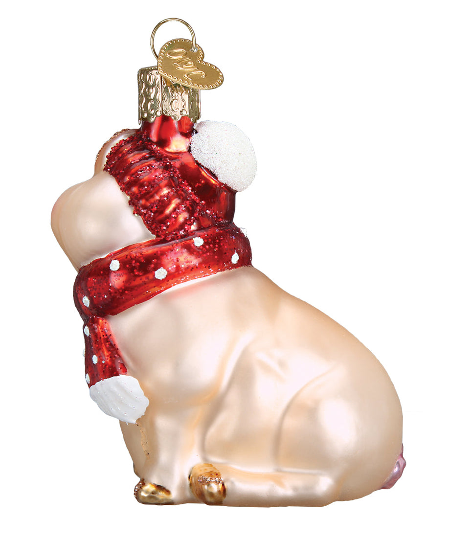 Snowy Pig Ornament
