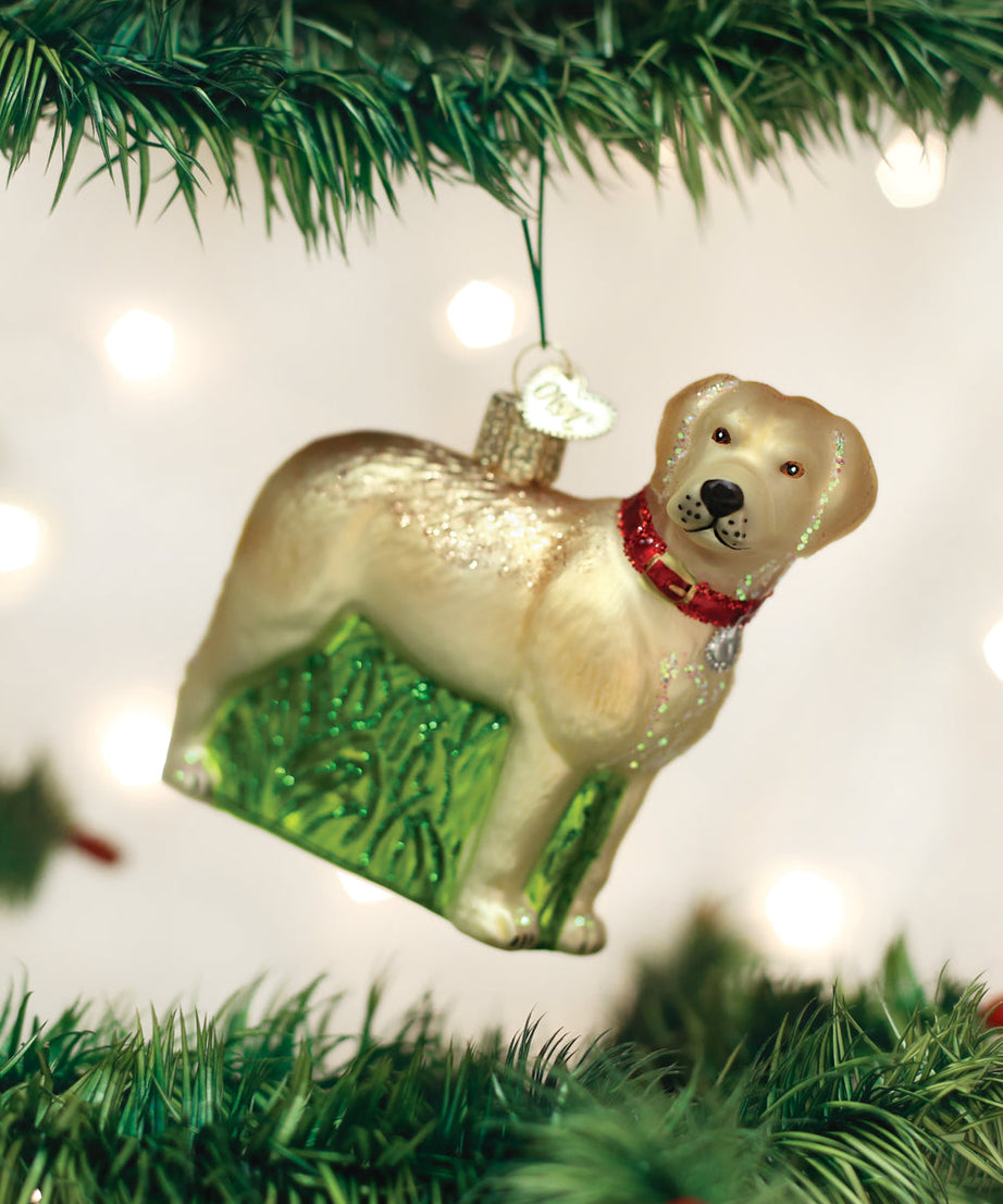 Standing Yellow Lab Ornament
