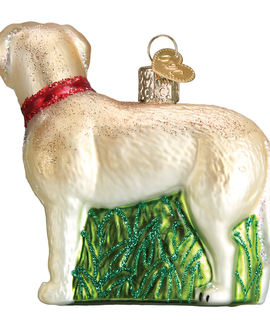 Standing Yellow Lab Ornament