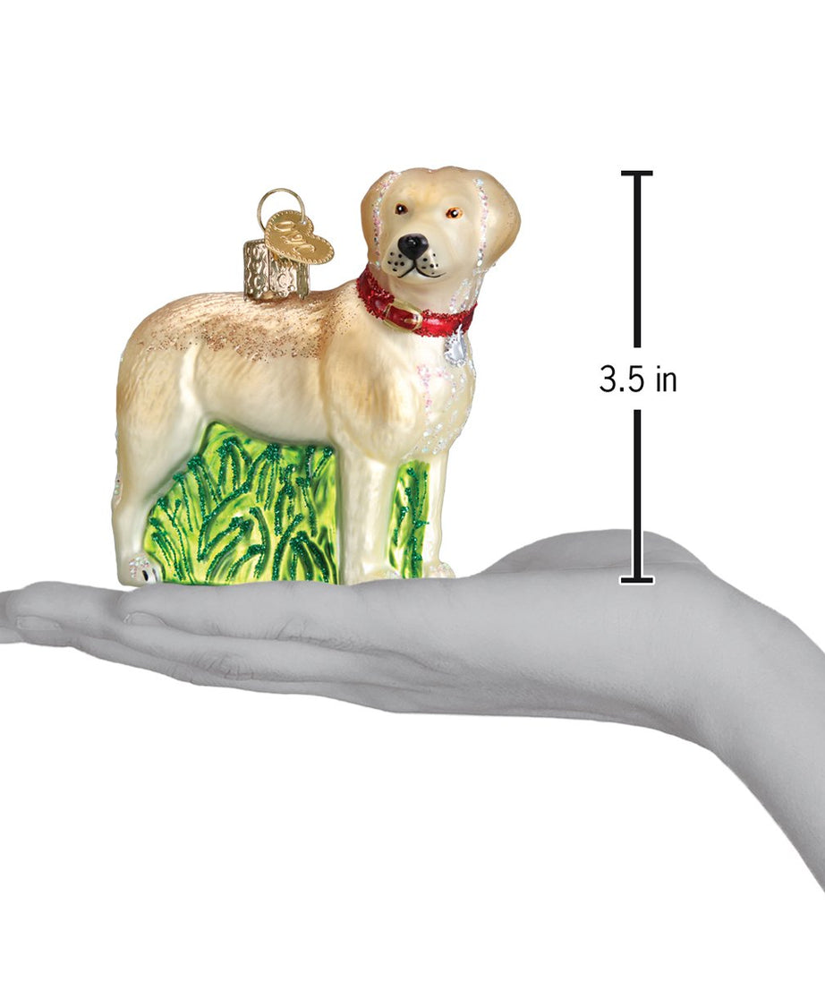 Standing Yellow Lab Ornament