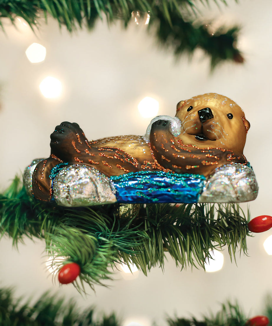 Floating Sea Otter Ornament