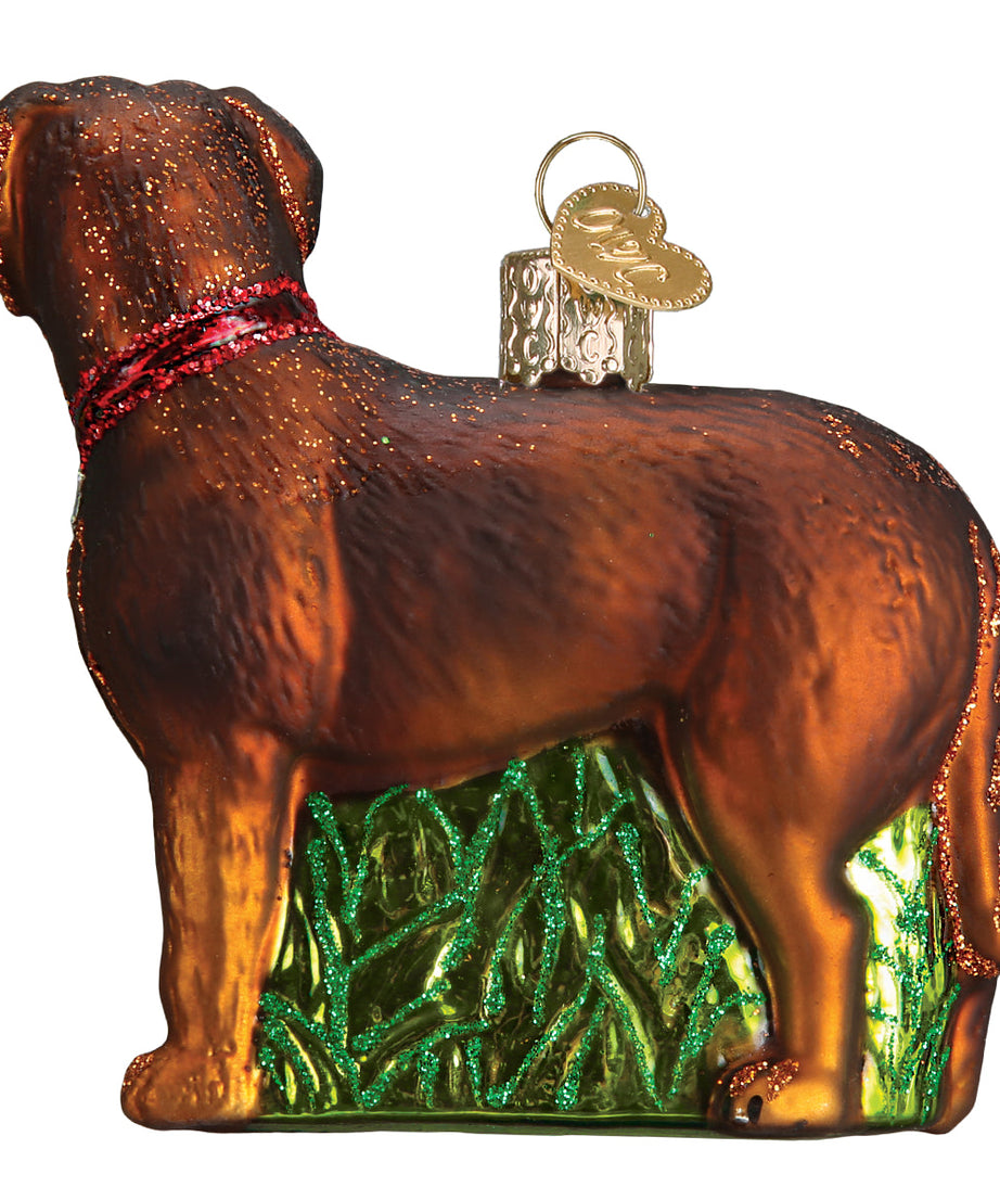 Standing Chocolate Lab Ornament