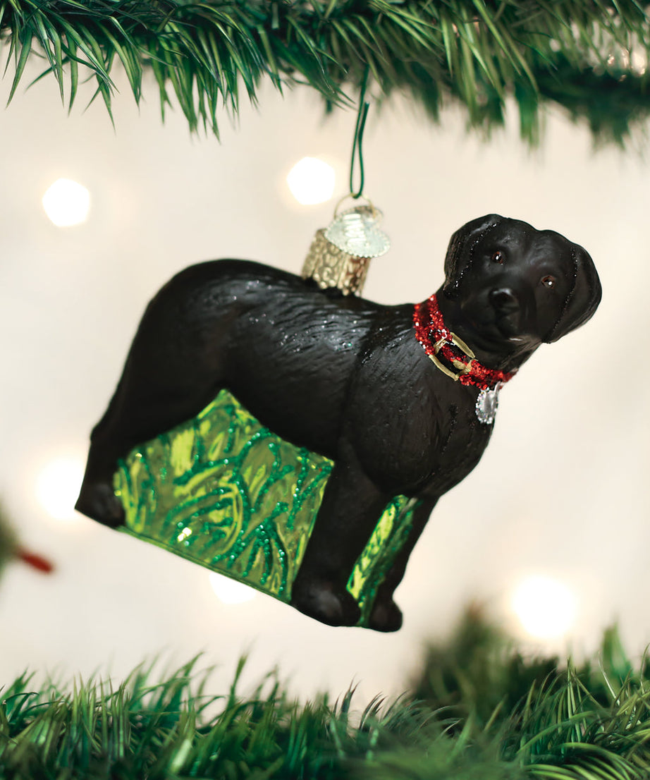 Standing Black Lab Ornament