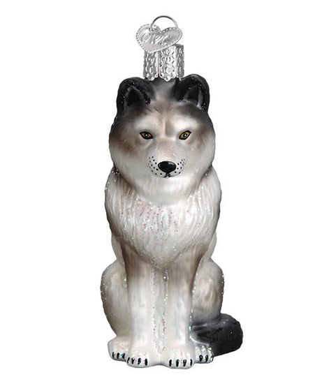 Sitting Wolf Ornament