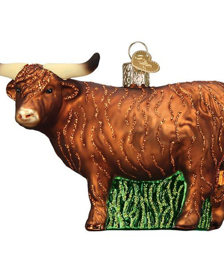 Highland Cow Christmas Ornament