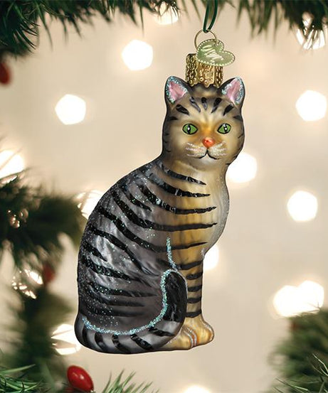 Tabby Cat ornament