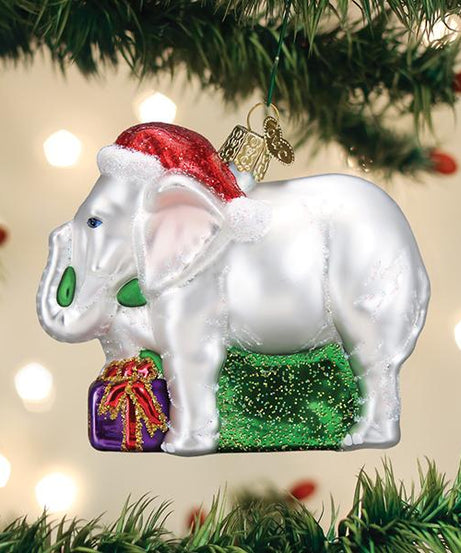 White Elephant Ornament