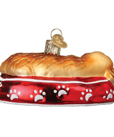 Sleepy Golden Retriever Ornament