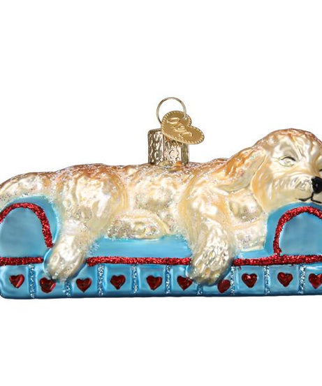 Sleepy Doodle Dog Ornament