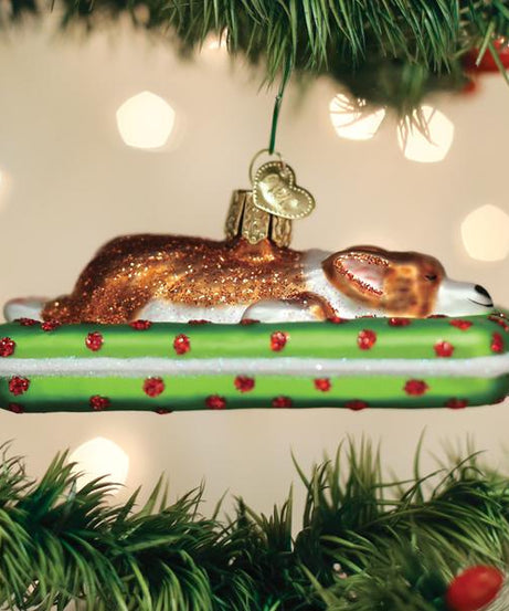 Sleepy Corgi Ornament