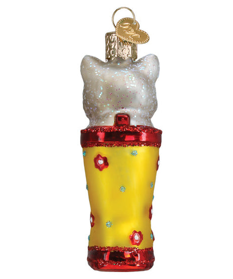 Kitten In Rain Boot Ornament