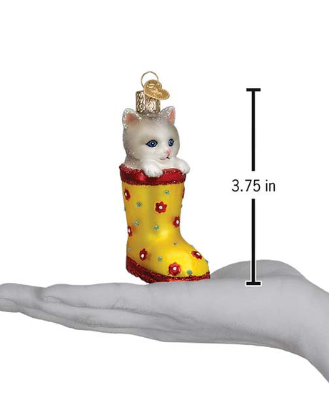 Kitten In Rain Boot Ornament