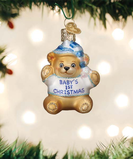 Baby Boy's First Teddy Bear Ornament