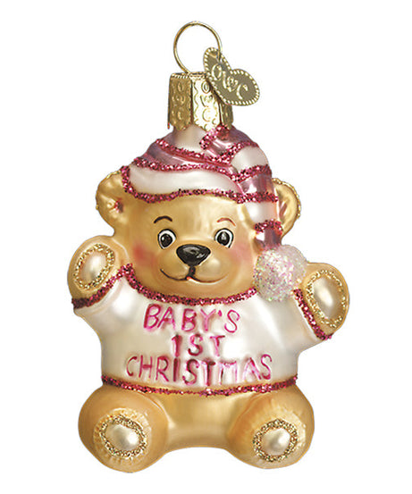 Baby Girl's First Teddy Bear Ornament