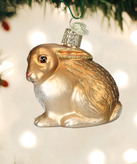 Tan Cottontail Bunny Ornament
