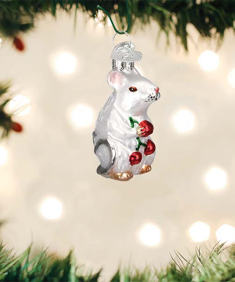 White Mouse Ornament