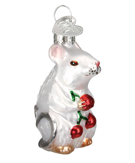 White Mouse Ornament