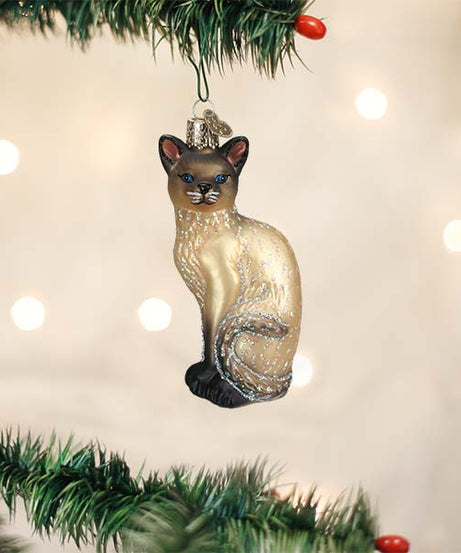Tan Siamese Cat Ornament