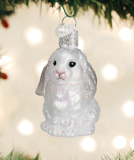 White Baby Bunny Ornament