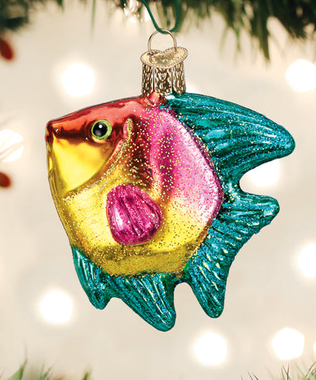Pink/yellow Tropical Angelfish Ornament