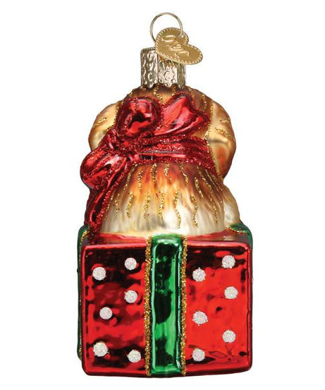 Golden Puppy Surprise Ornament