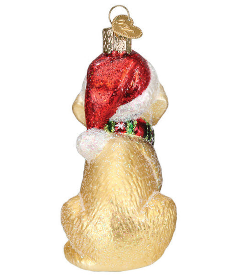 Holiday Yellow Labrador Puppy Ornament