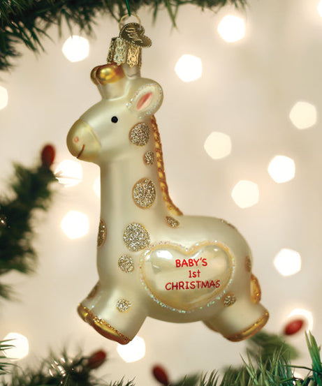 Baby's First Christmas Giraffe Ornament