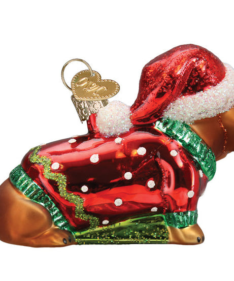 Dashing Dachshund Puppy Ornament